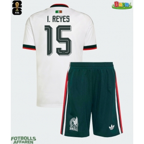 Mexiko Israel Reyes #15 Bortaställ Barn VM 2026 Kortärmad (+ Korta byxor)
